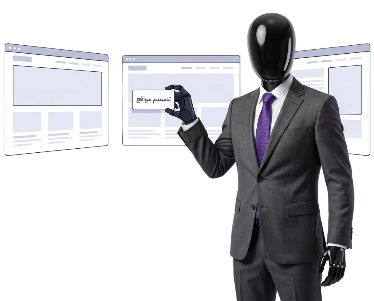 TECHMIM character arranging floating website interface design boards
